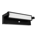 LED lauko sieninis šviestuvas su judesio ir sutemų jutikliu LED/36W/230V 3000/4000/6500K IP54 juodas
