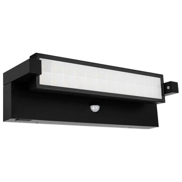 LED lauko sieninis šviestuvas su judesio ir sutemų jutikliu LED/36W/230V 3000/4000/6500K IP54 juodas
