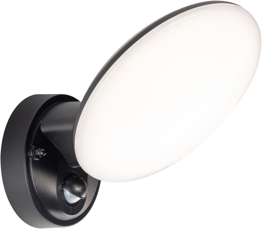 LED lauko sieninis šviestuvas su judesio ir sutemų jutikliu OLAF LED/10W/230V IP44 juodas