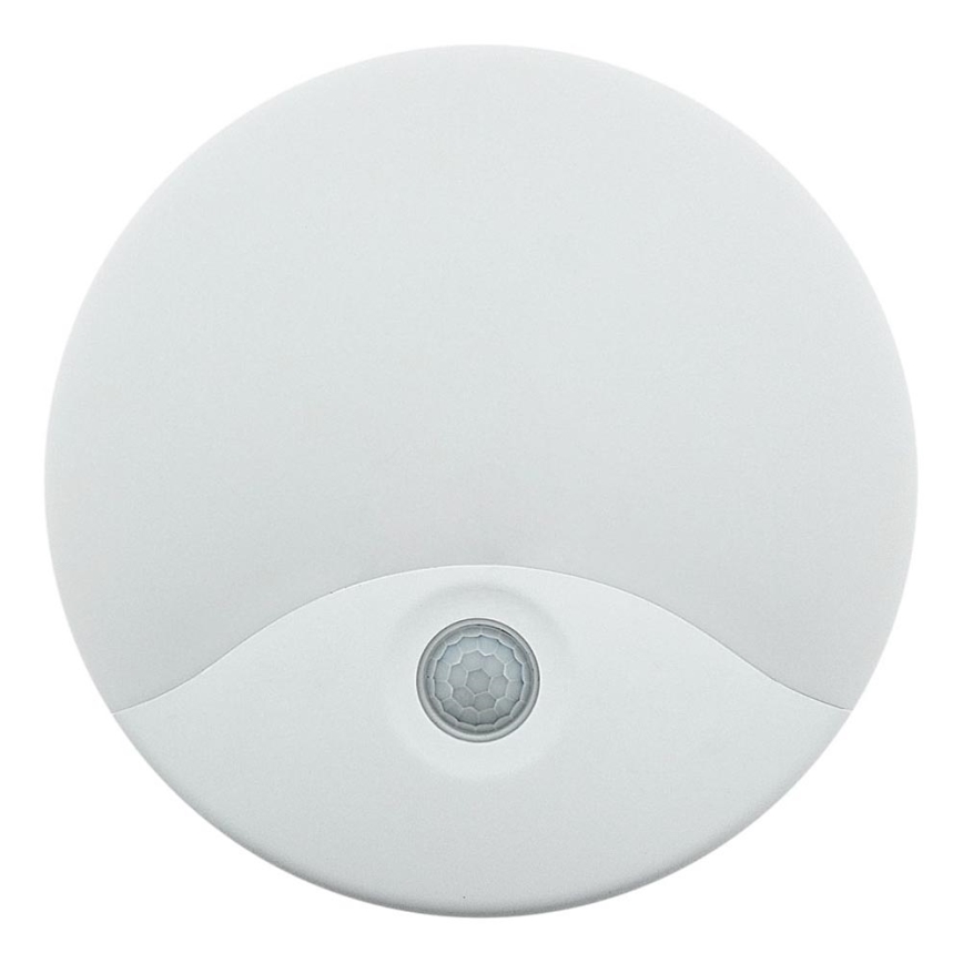 LED lauko sieninis šviestuvas su judesio jutikliu, 18 W, 230 V, IP44, baltas