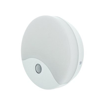 LED lauko sieninis šviestuvas su judesio jutikliu, 18 W, 230 V, IP44, baltas