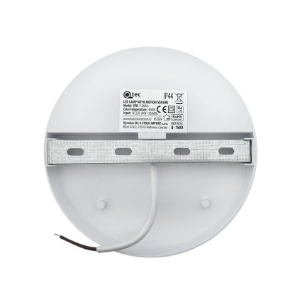 LED lauko sieninis šviestuvas su judesio jutikliu, 18 W, 230 V, IP44, baltas