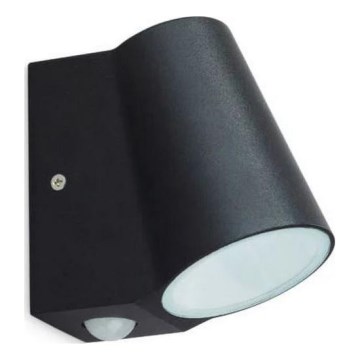 LED Lauko sieninis šviestuvas su jutikliu BUNOL LED/6W/230V IP44 juodas