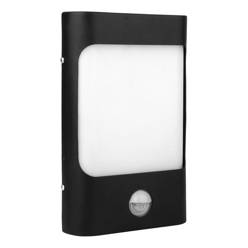 LED Lauko sieninis šviestuvas su jutikliu CORDOBA LED/9W/230V IP44 juoda