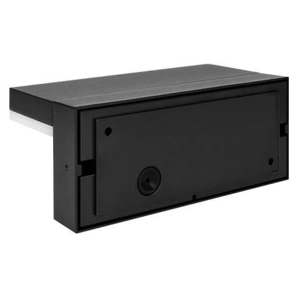 LED lauko sieninis šviestuvas su jutikliu HESTIO LED/9W/230V 4000K IP44 juodas