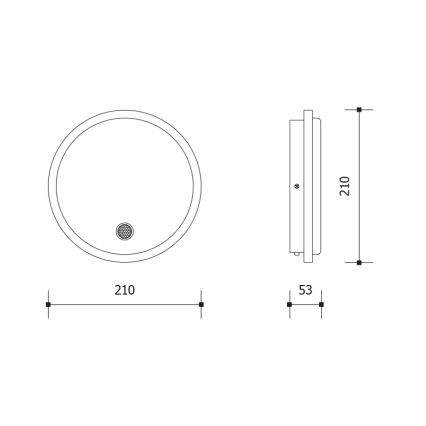 LED lauko sieninis šviestuvas su judesio ir sutemų jutikliu LED/15W/230V IP65 balta
