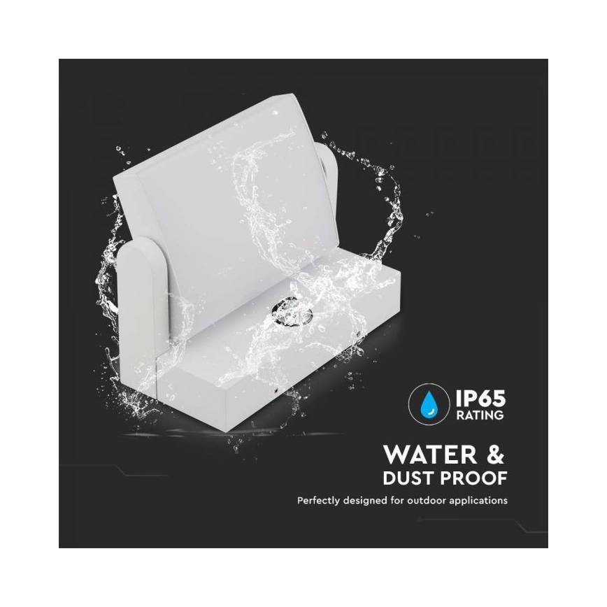 LED lauko sieninis šviestuvas su jutikliu LED/17W/230V 4000K IP65 baltas