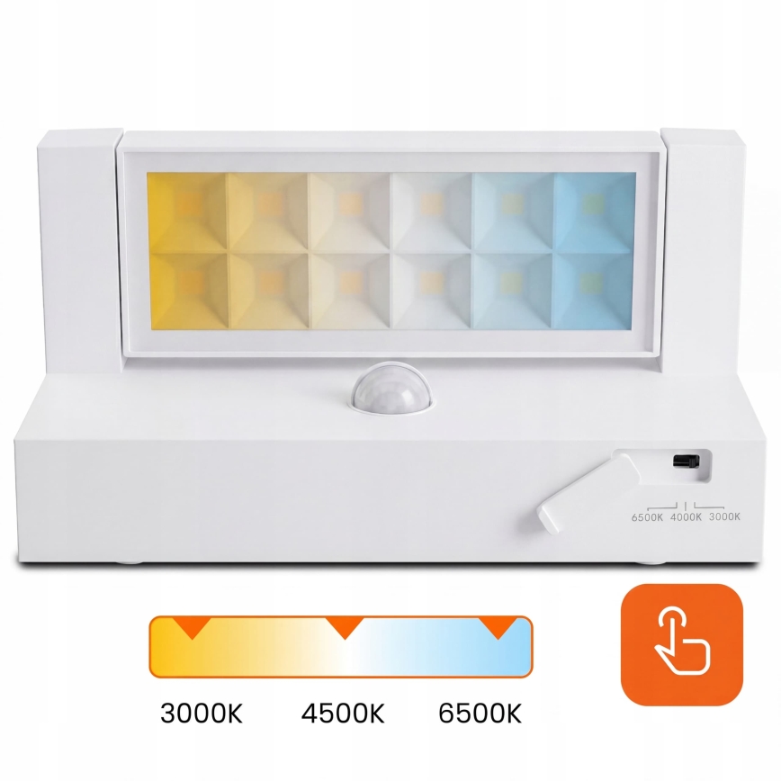 LED Lauko sieninis šviestuvas su judesio ir sutemų jutikliu LED/25W/230V 3000/4000/6500K IP54 balta