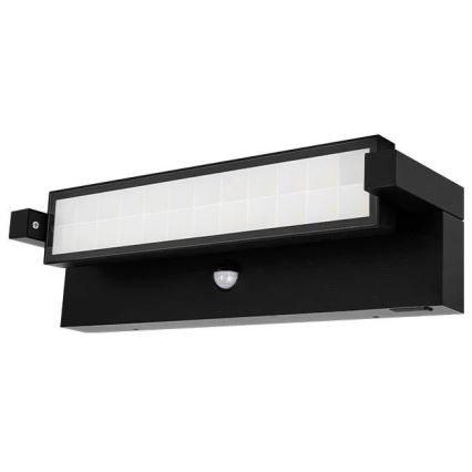 LED lauko sieninis šviestuvas su judesio ir sutemų jutikliu LED/36W/230V 3000/4000/6500K IP54 juodas