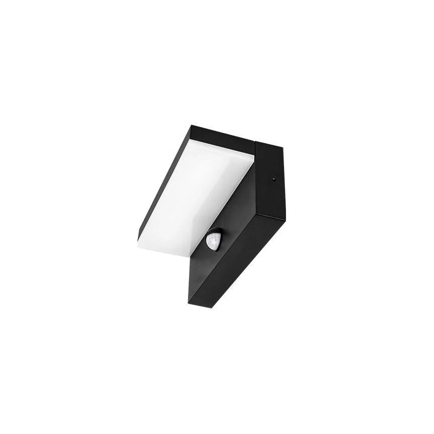 LED lauko sieninis šviestuvas su jutikliu LED/9W/230V 4000K IP44 juodas