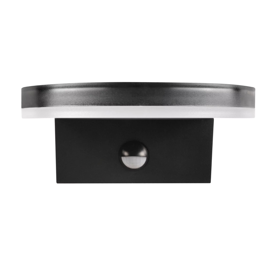 LED Lauko sieninis šviestuvas su jutikliu TESA LED/10W/230V IP54 juoda