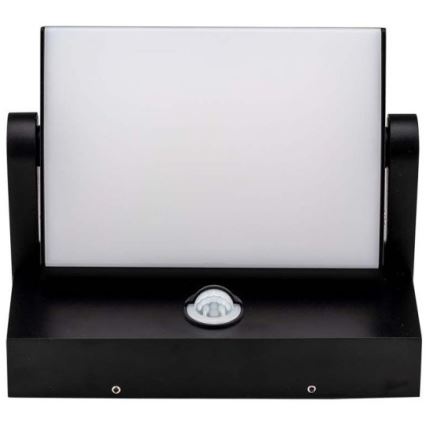 LED Lauko sieninis šviestuvas su jutikliu LED/17W/230V 3000K IP65 juodas