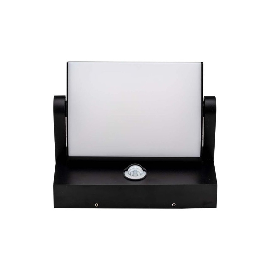 LED Lauko sieninis šviestuvas su jutikliu LED/17W/230V 3000K IP65 juodas