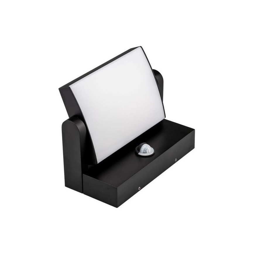 LED Lauko sieninis šviestuvas su jutikliu LED/17W/230V 4000K IP65 juodas
