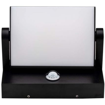 LED Lauko sieninis šviestuvas su jutikliu LED/17W/230V 4000K IP65 juodas