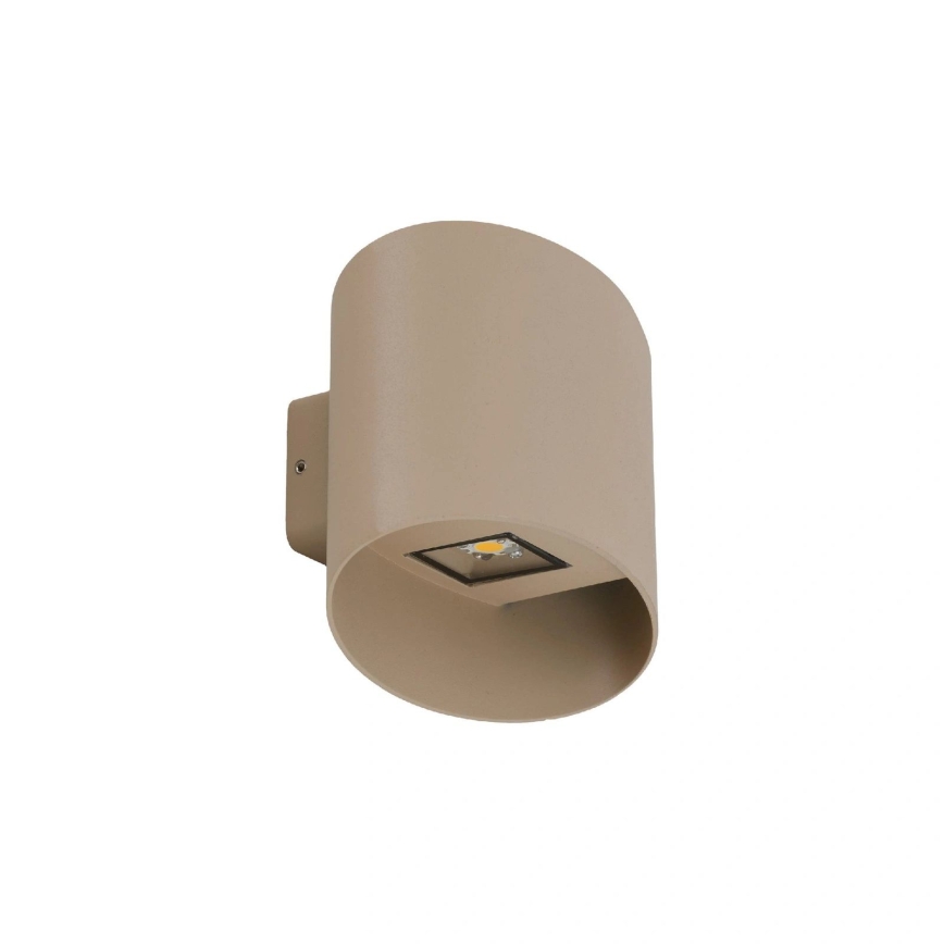 LED lauko sieninis šviestuvas VERTO LED/5W/230V IP54 smėlio spalvos