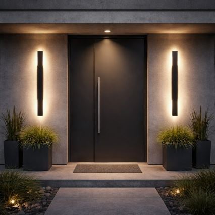 LED lauko sieninis šviestuvas WOW LED/11W/230V 3000/4000/6000K 60 cm IP54 juodas