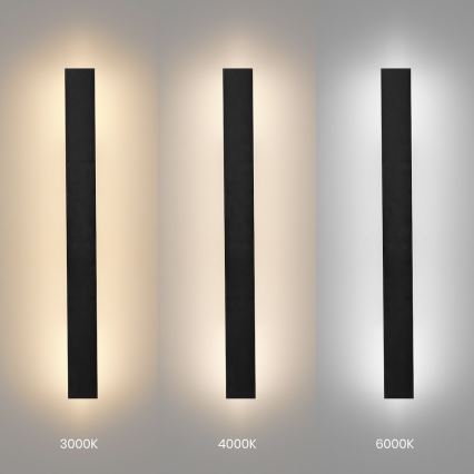 LED lauko sieninis šviestuvas WOW LED/11W/230V 3000/4000/6000K 60 cm IP54 juodas