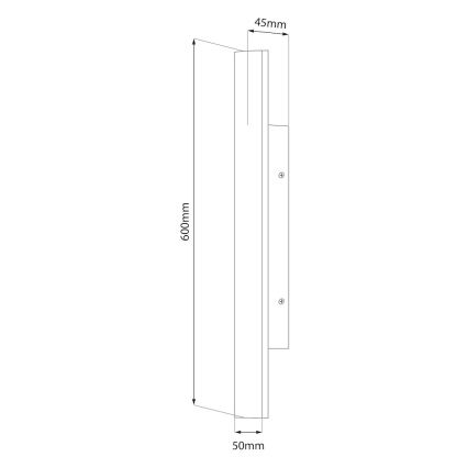 LED lauko sieninis šviestuvas WOW LED/11W/230V 3000/4000/6000K 60 cm IP54 juodas