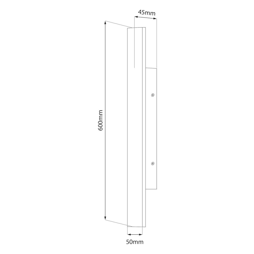 LED lauko sieninis šviestuvas WOW LED/11W/230V 3000/4000/6000K 60 cm IP54 juodas