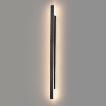 Lauko sieninis LED šviestuvas WOW LED/20W/230V 3000/4000/6000K 120 cm IP54 juoda