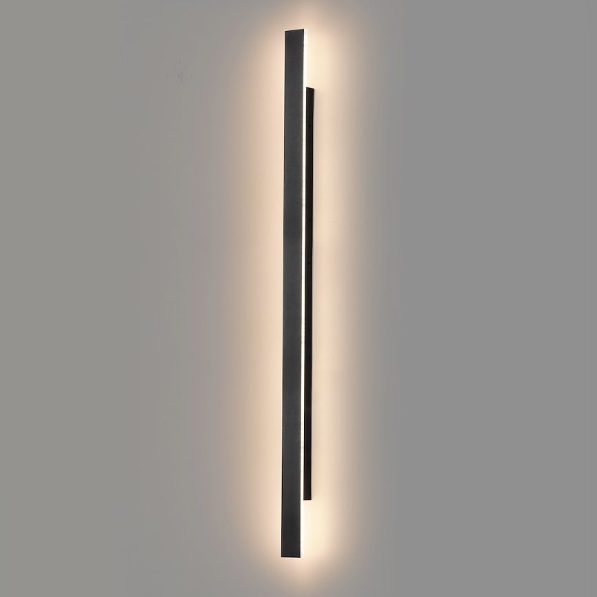 Lauko sieninis LED šviestuvas WOW LED/20W/230V 3000/4000/6000K 120 cm IP54 juoda