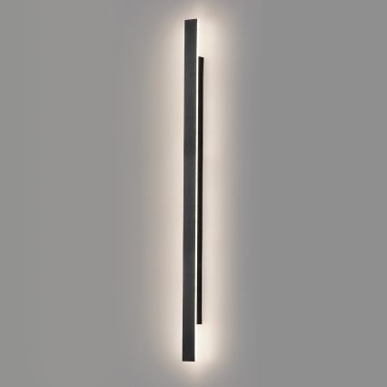 Lauko sieninis LED šviestuvas WOW LED/20W/230V 3000/4000/6000K 120 cm IP54 juoda