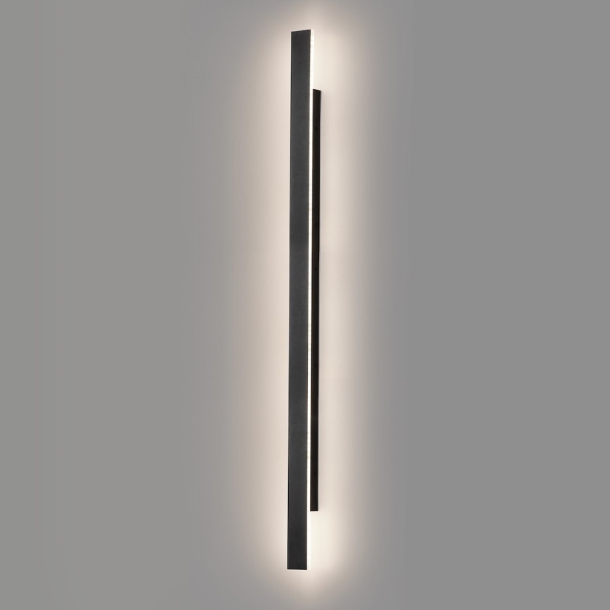 Lauko sieninis LED šviestuvas WOW LED/20W/230V 3000/4000/6000K 120 cm IP54 juoda