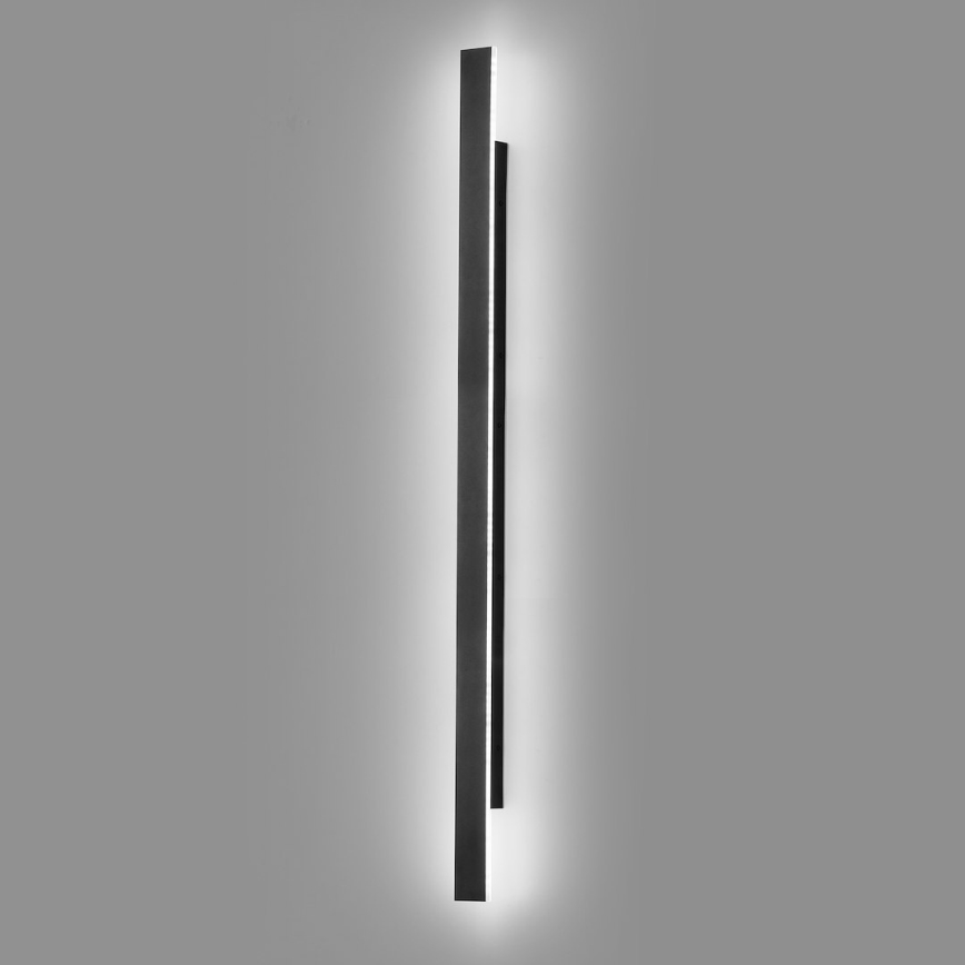 Lauko sieninis LED šviestuvas WOW LED/20W/230V 3000/4000/6000K 120 cm IP54 juoda