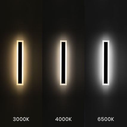 LED lauko sieninis šviestuvas WOW LED/20W/230V 3000/4000/6500K 60 cm IP54 juodas