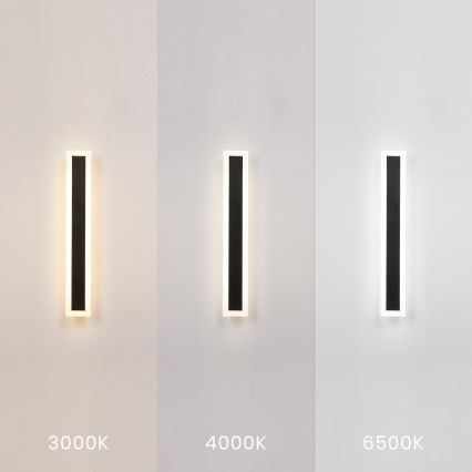 LED lauko sieninis šviestuvas WOW LED/20W/230V 3000/4000/6500K 60 cm IP54 juodas