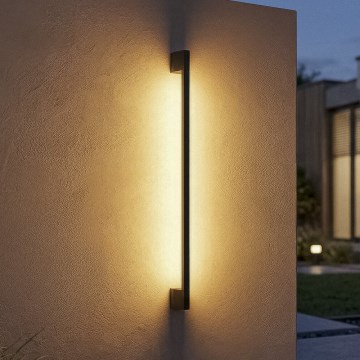 LED lauko sieninis šviestuvas YALTE LED/12W/230V 3000/4000/6500K 123 cm IP54 juodos spalvos