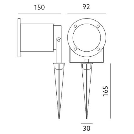LED lauko šviestuvas BLAKE 2 GU10/4W/230V