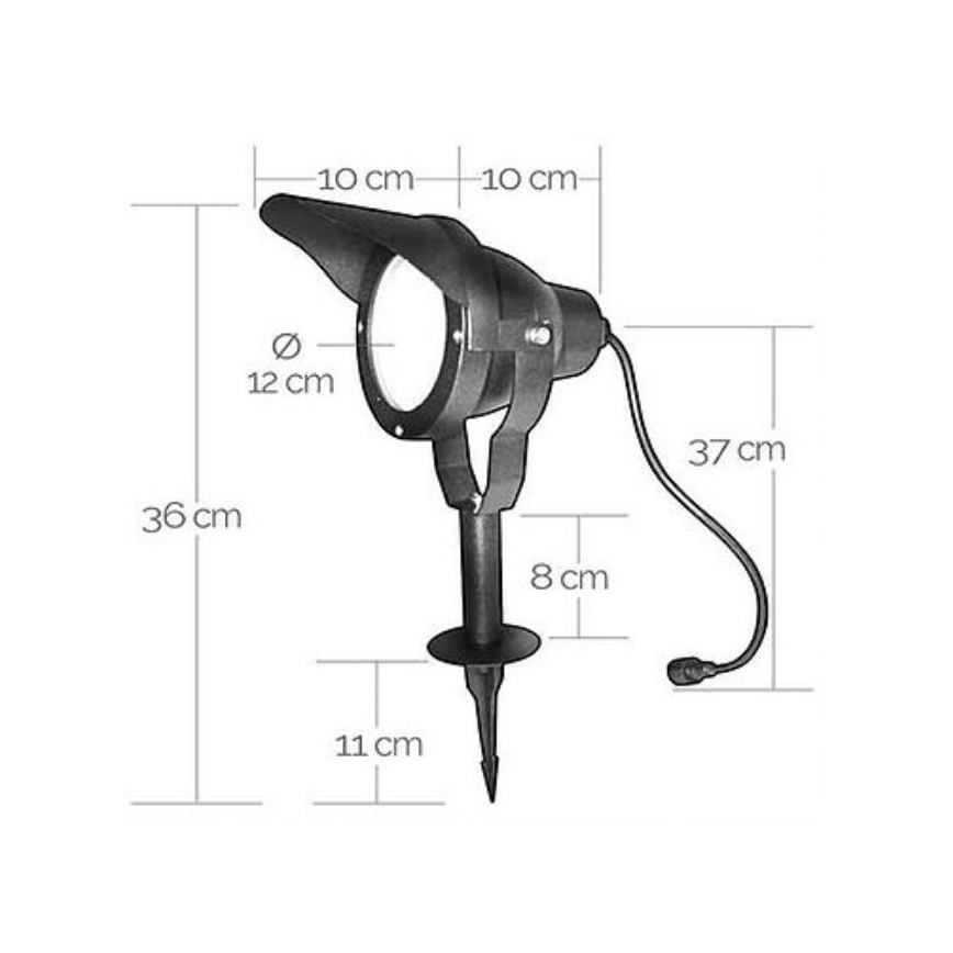 LED lauko šviestuvas EASY CONNECT 1xGU10/10W/230V IP67 juoda