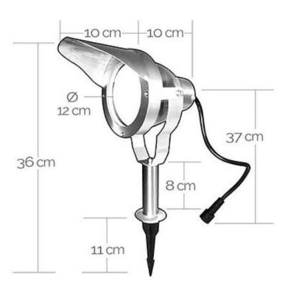 LED lauko šviestuvas EASY CONNECT 1xGU10/10W/230V IP67 matinis chromas