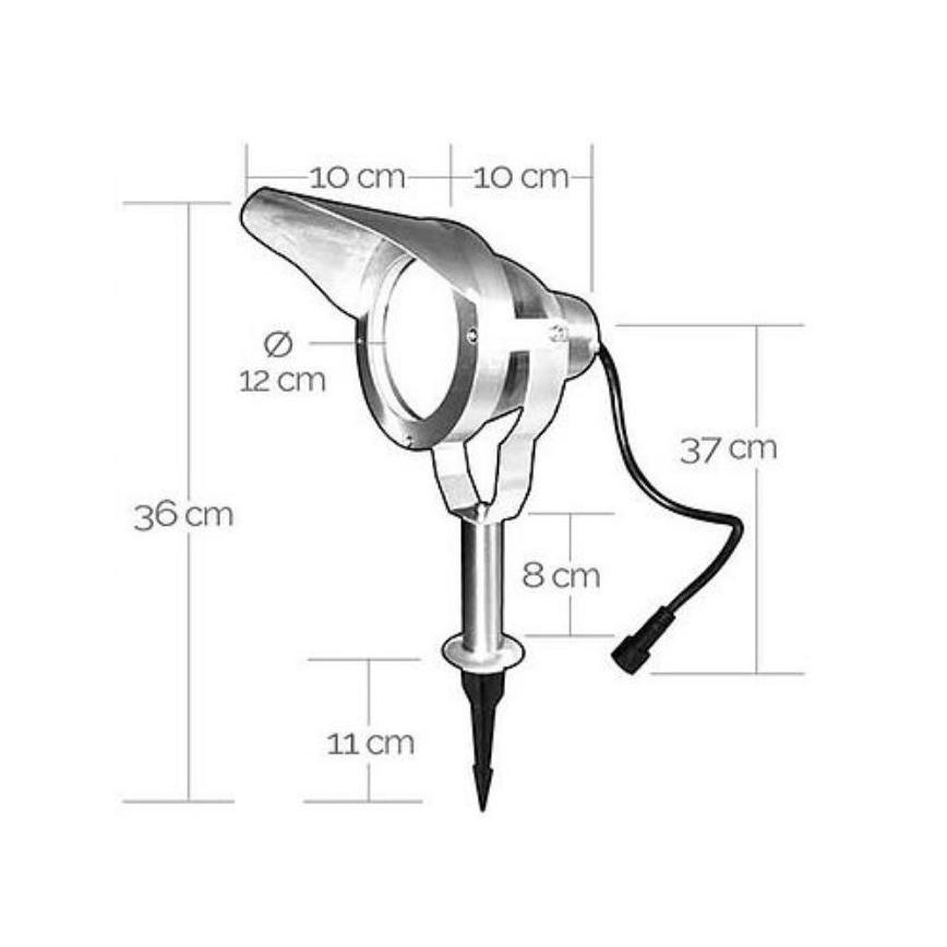 LED lauko šviestuvas EASY CONNECT 1xGU10/10W/230V IP67 matinis chromas