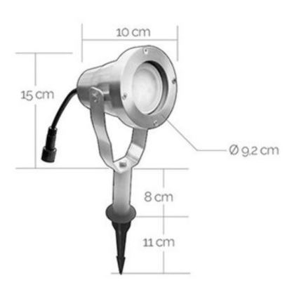 LED lauko šviestuvas EASY CONNECT 1xGU10/4W/230V IP67 matinis chromas