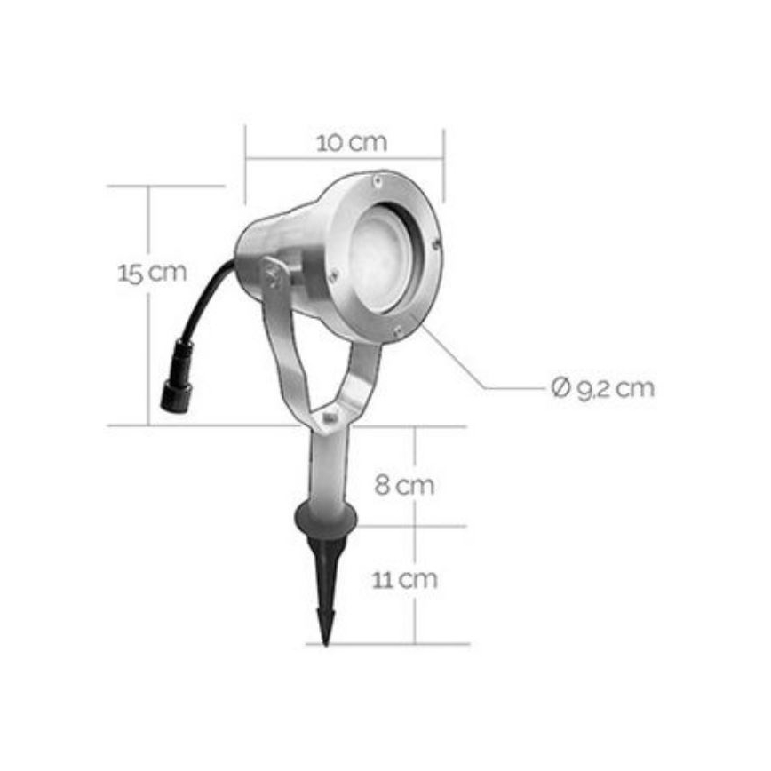 LED lauko šviestuvas EASY CONNECT 1xGU10/4W/230V IP67 matinis chromas