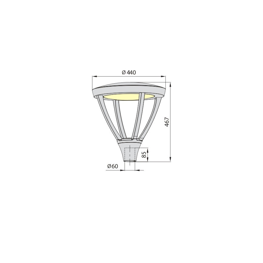 LED Lauko šviestuvas ELGO LED/60W/230V 4000K
