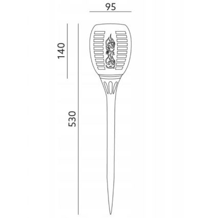 LED lauko šviestuvas, įkraunamas saulės energija SPARKLE LED/0,12W/1,2V IP44 300 mAh