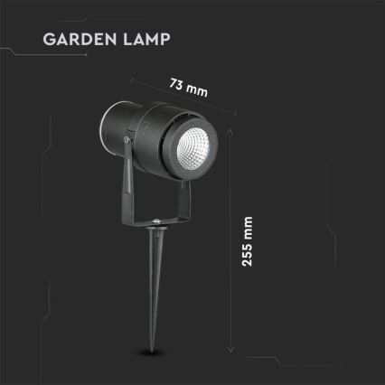 LED lauko šviestuvas LED/12W/100-240V IP65 4000K juoda
