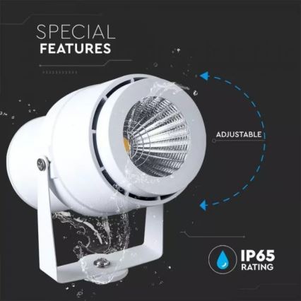 LED lauko šviestuvas LED/12W/100-240V IP65 balta - šviesiai žalia