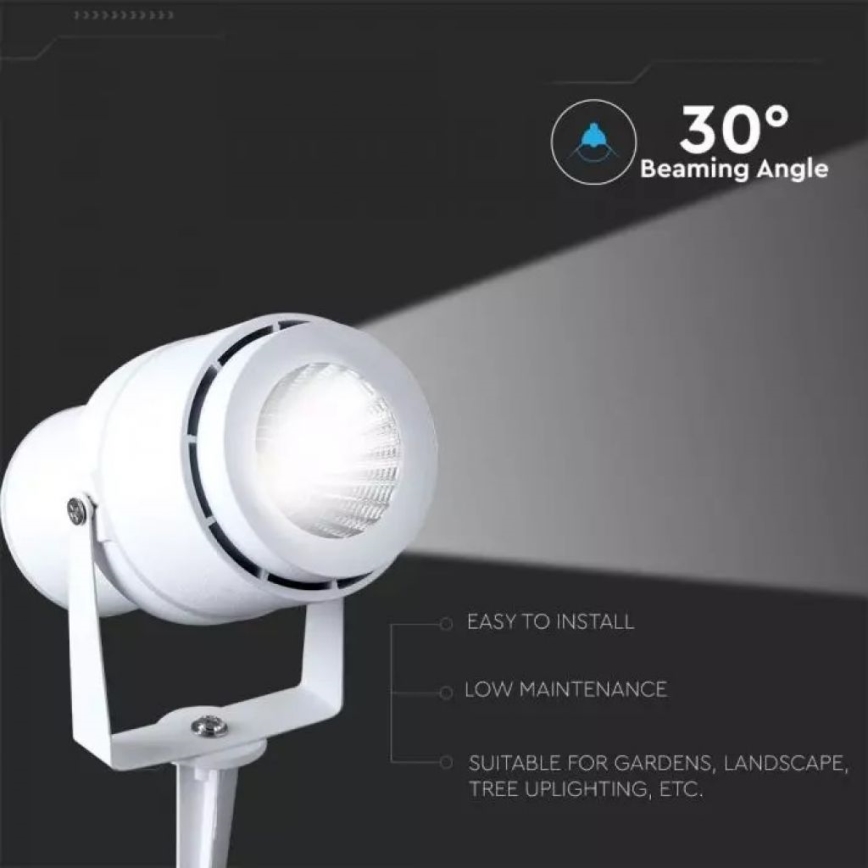 LED lauko šviestuvas LED/12W/100-240V IP65 balta - šviesiai žalia