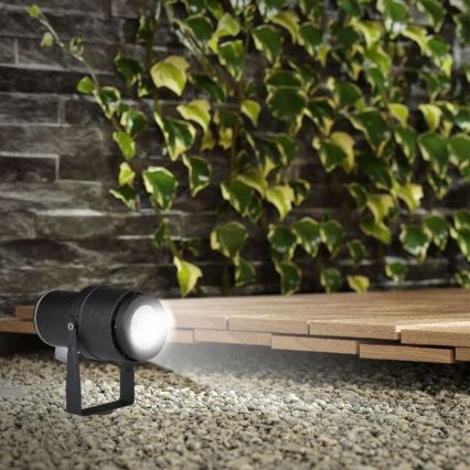 LED Lauko šviestuvas LED/12W/100-240V IP65 juoda - šviesiai žalia
