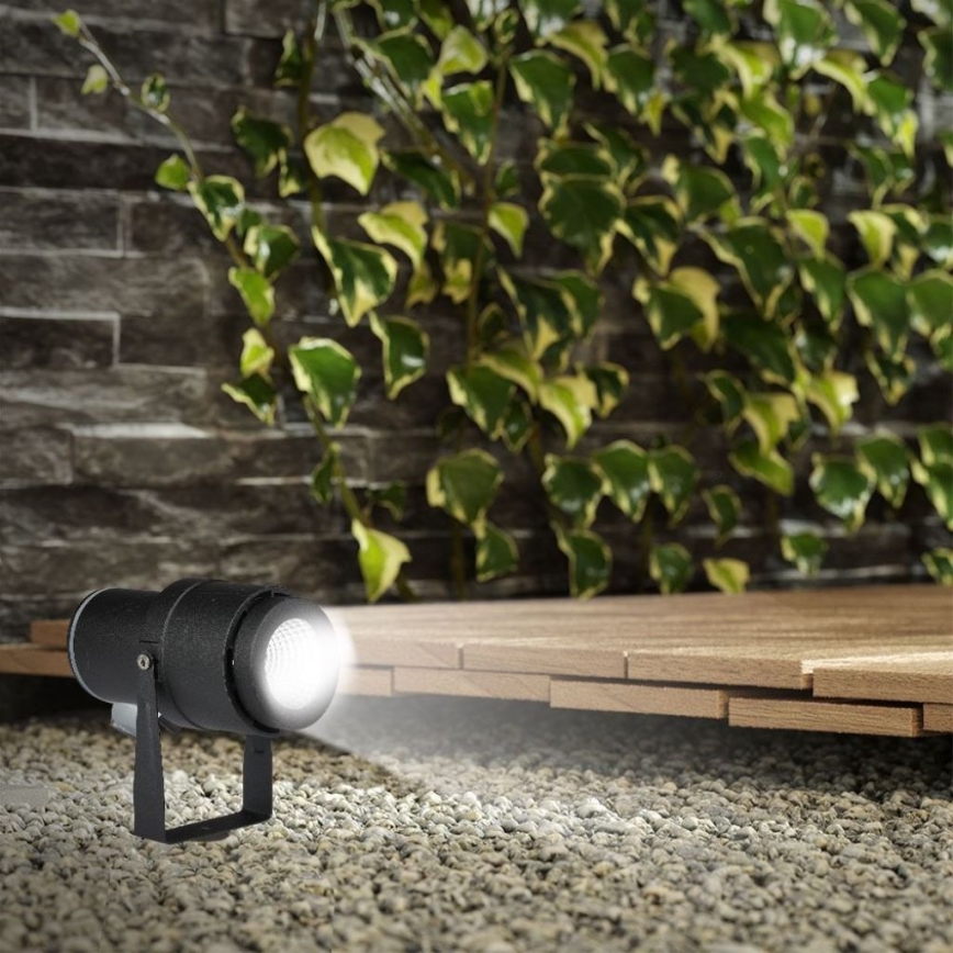 LED Lauko šviestuvas LED/12W/100-240V IP65 juoda - šviesiai žalia