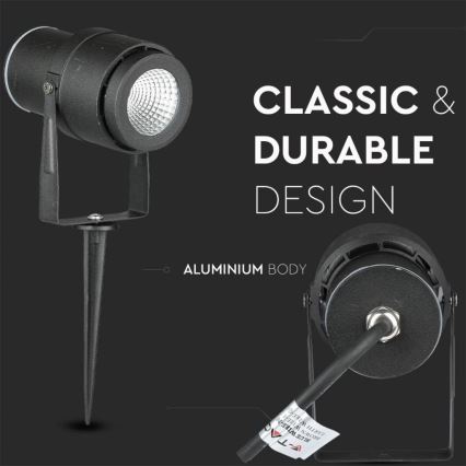 LED Lauko šviestuvas LED/12W/100-240V IP65 juoda - šviesiai žalia