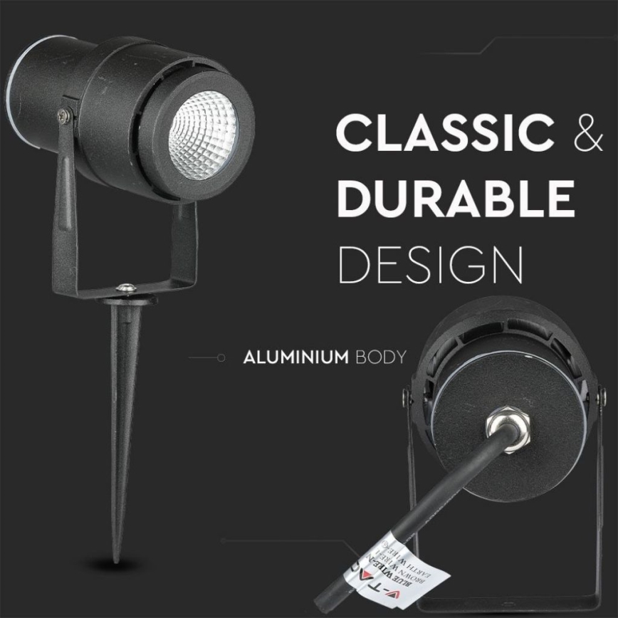 LED Lauko šviestuvas LED/12W/100-240V IP65 juoda - šviesiai žalia