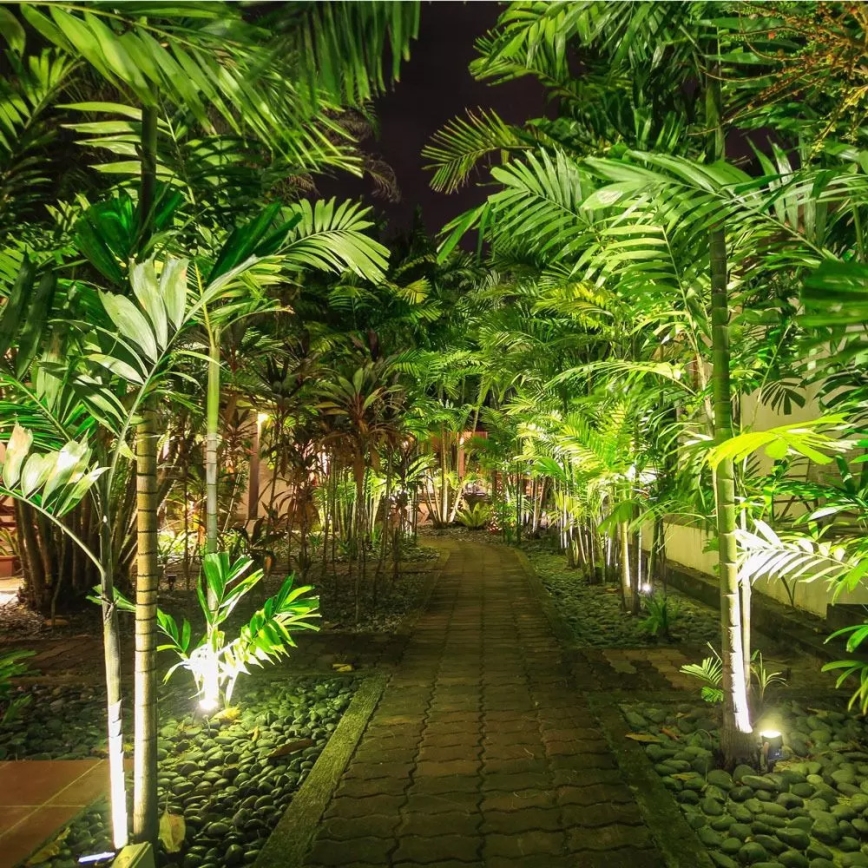 LED lauko šviestuvas LED/12W/100-240V IP65 pilka - šviesiai žalia