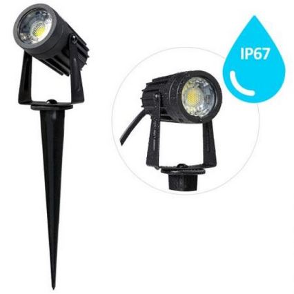 LED lauko šviestuvas LED/3W/230V 2800K IP67 juoda