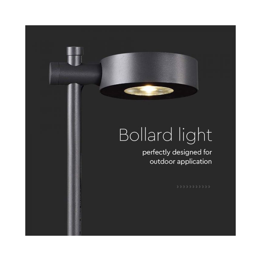 LED lauko šviestuvas LED/7W/230V 3000K IP65 juodas 102 cm